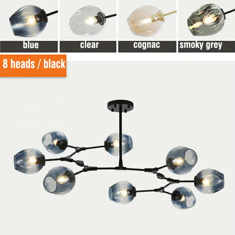 Verthara Premium Luxury Branch & Glass Molecular Chandelier