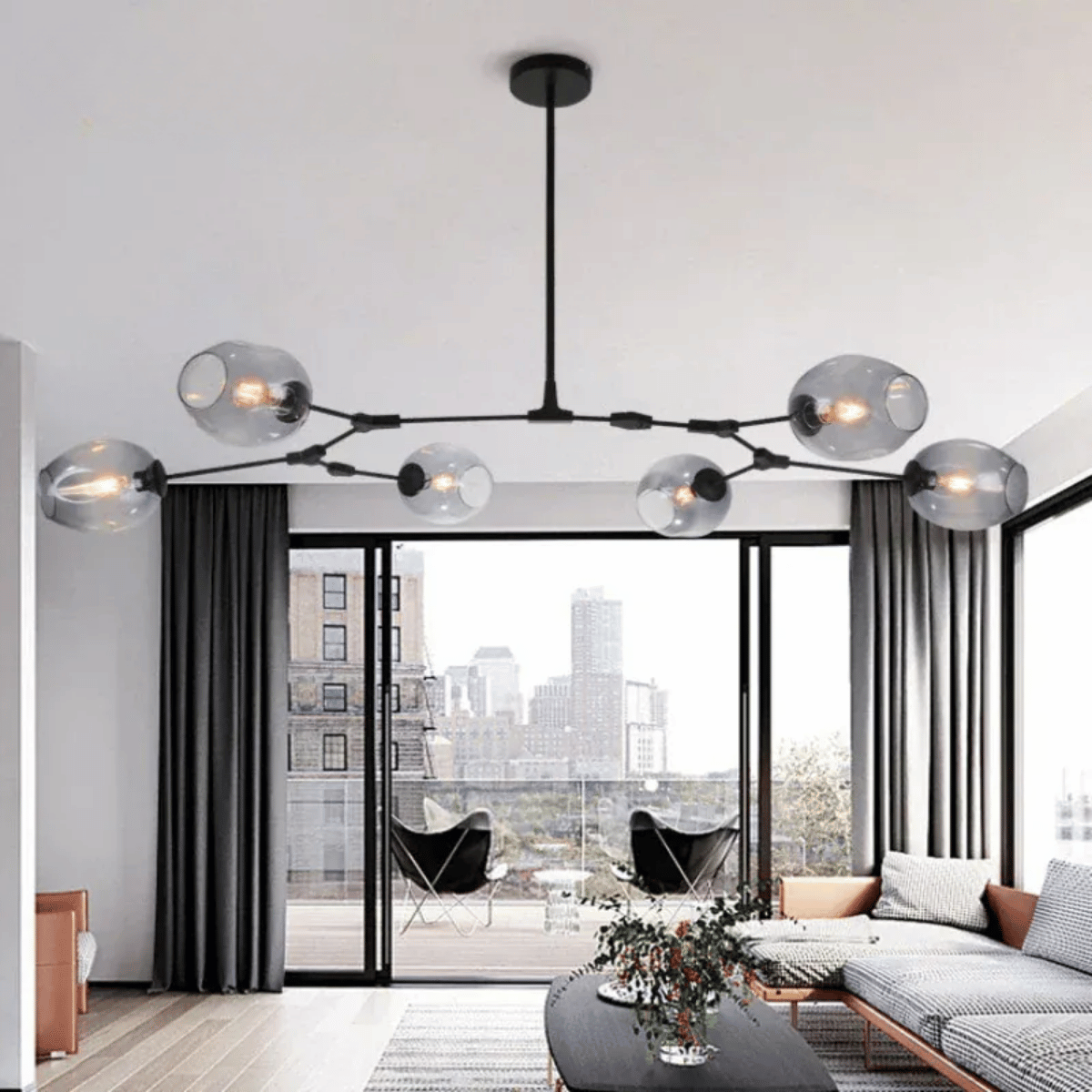 Verthara Premium Luxury Branch & Glass Molecular Chandelier
