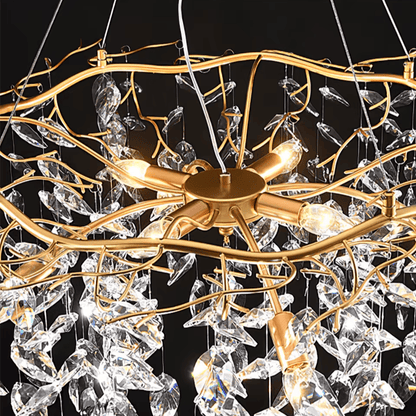 Verthara Premium Luxury K9 Crystal LED Pendant Chandelier Dimmable