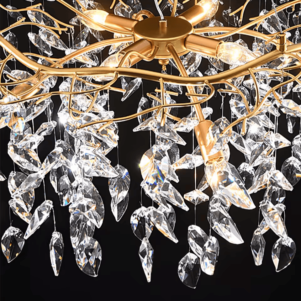Verthara Premium Luxury K9 Crystal LED Pendant Chandelier Dimmable