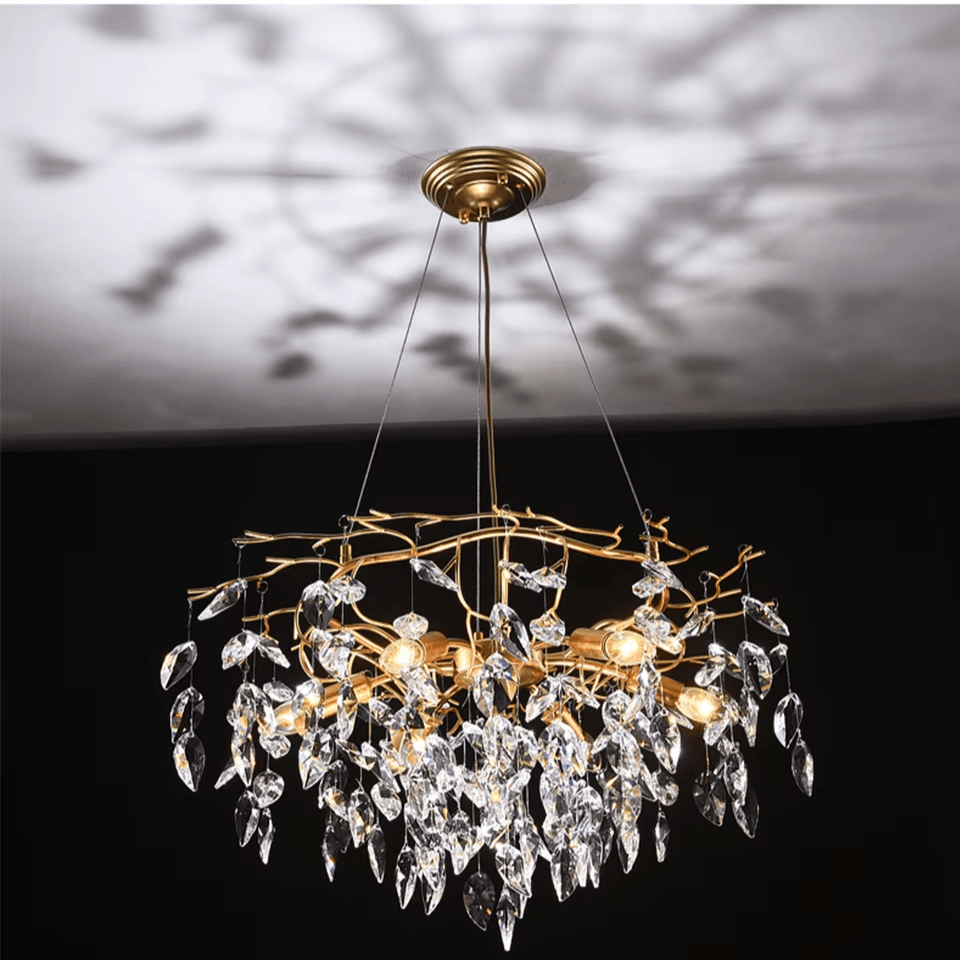 Verthara Premium Luxury K9 Crystal LED Pendant Chandelier Dimmable