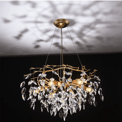 Verthara Premium Luxury K9 Crystal LED Pendant Chandelier Dimmable