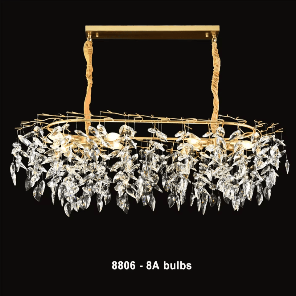 Verthara Premium Luxury K9 Crystal LED Pendant Chandelier Dimmable