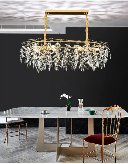 Verthara Premium Luxury K9 Crystal LED Pendant Chandelier Dimmable