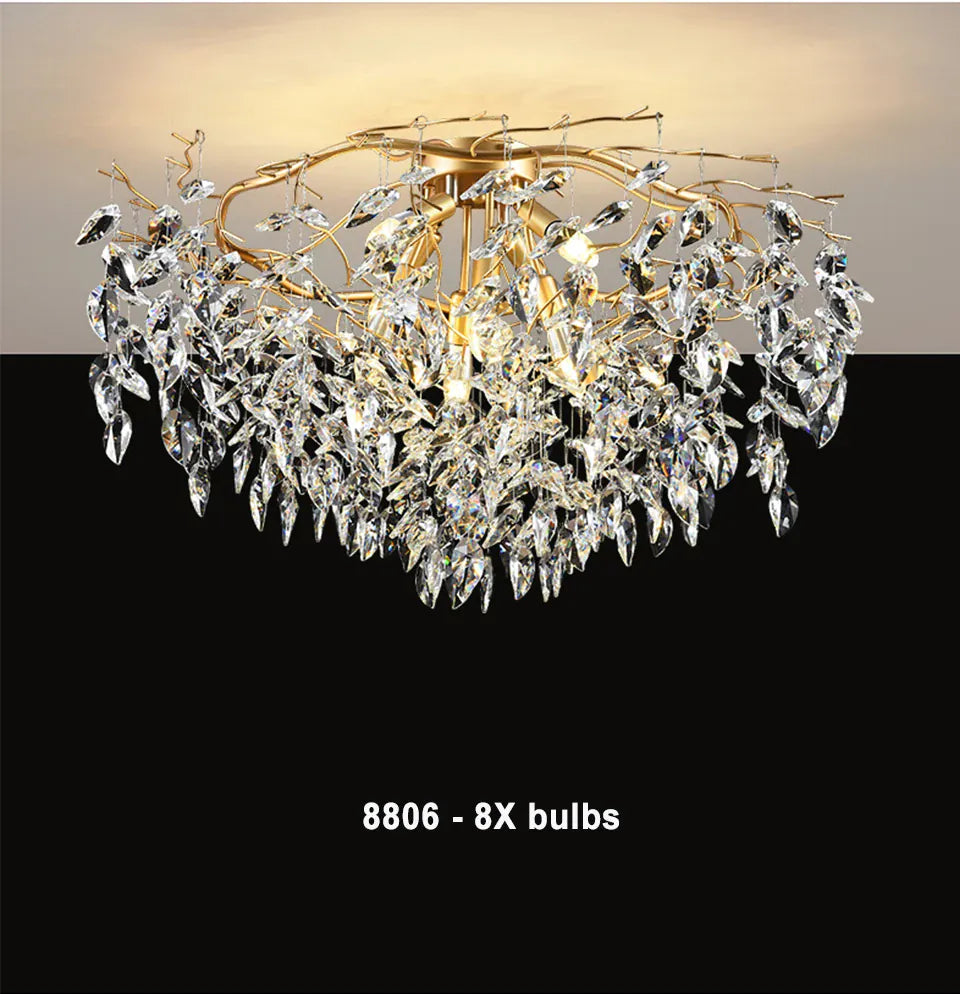 Verthara Premium Luxury K9 Crystal LED Pendant Chandelier Dimmable