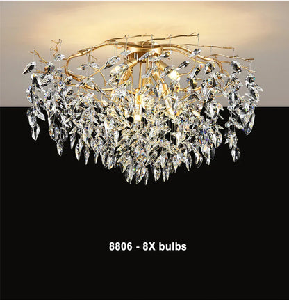 Verthara Premium Luxury K9 Crystal LED Pendant Chandelier Dimmable