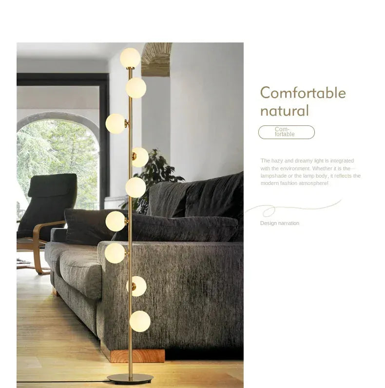 Verthara Premium Magic Beans Glass Ball Floor Lamp
