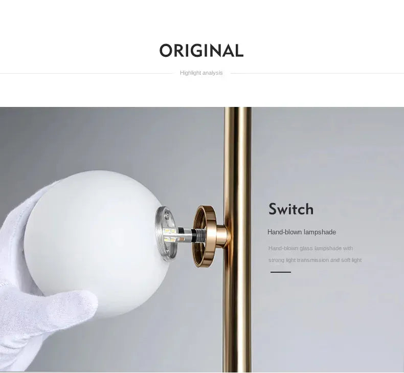 Verthara Premium Magic Beans Glass Ball Floor Lamp