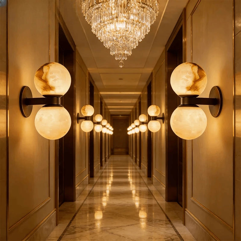 Verthara Premium Marble Bedside Wall Sconce