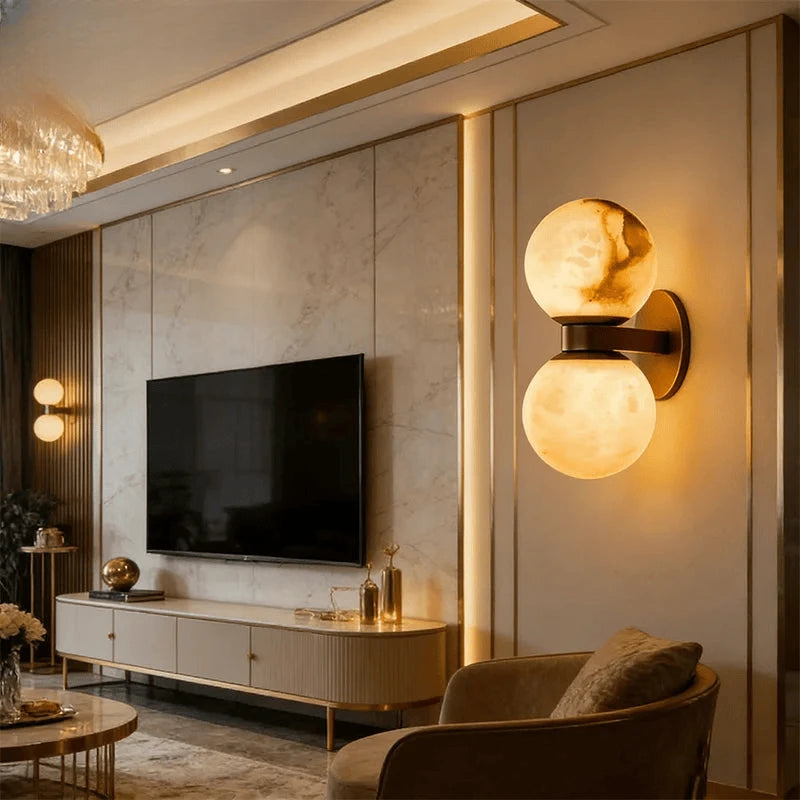 Verthara Premium Marble Bedside Wall Sconce