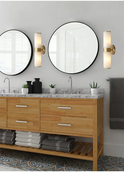 Verthara Premium Marble & Black Gold E27 Wall Sconce