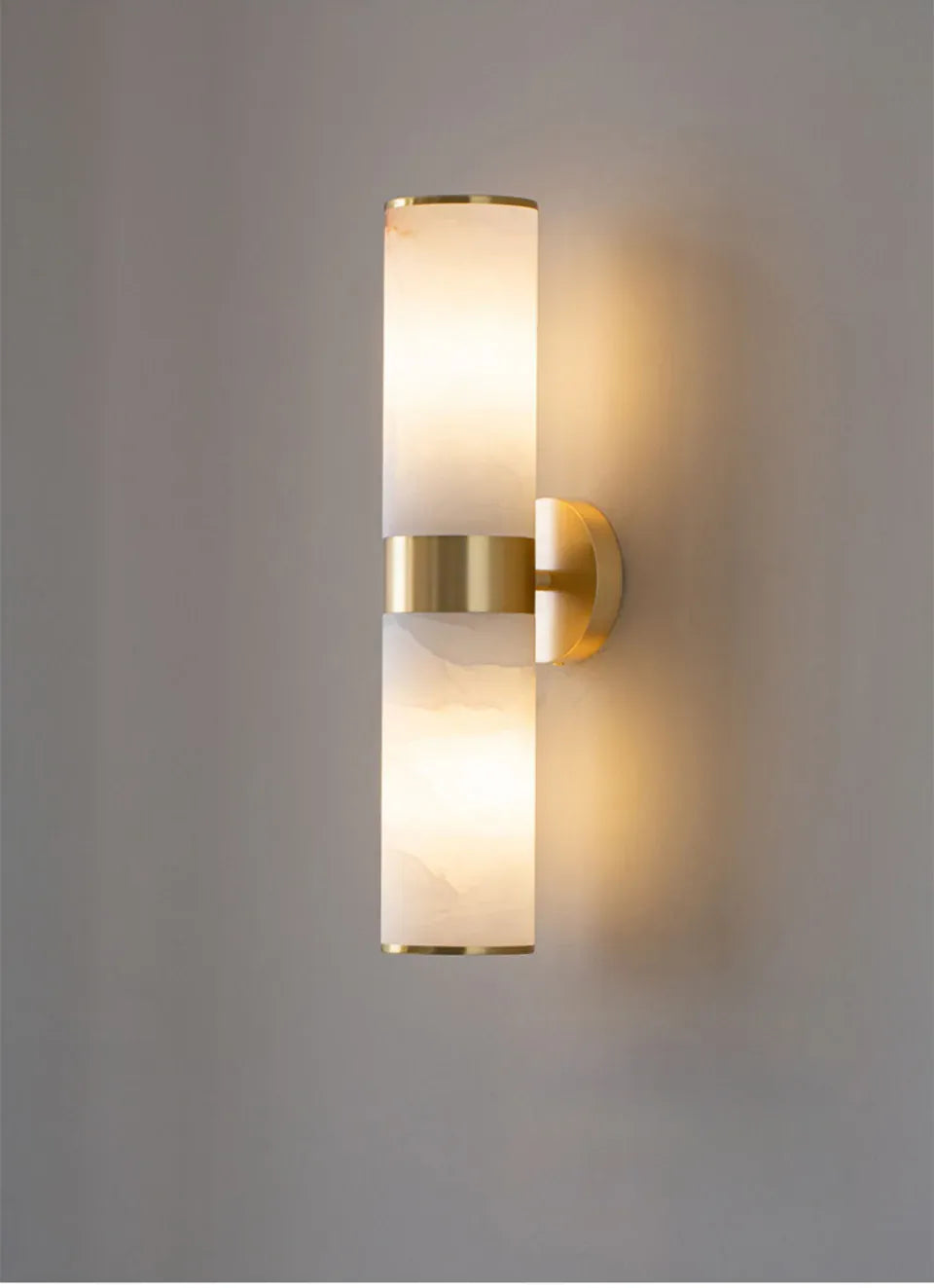 Verthara Premium Marble & Black Gold E27 Wall Sconce