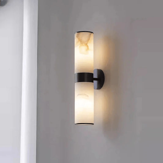 Verthara Premium Marble & Black Gold E27 Wall Sconce