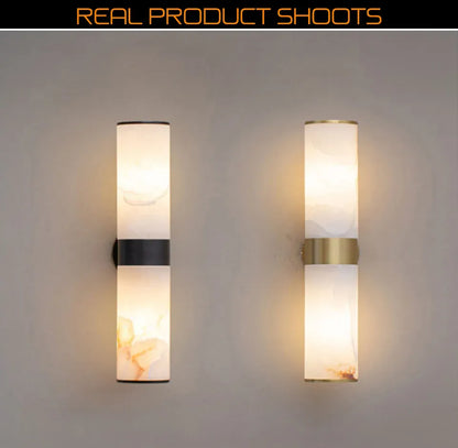 Verthara Premium Marble & Black Gold E27 Wall Sconce