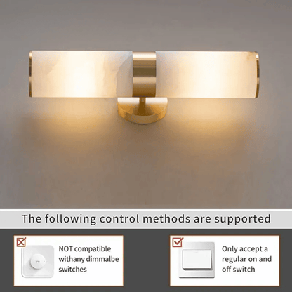 Verthara Premium Marble & Black Gold E27 Wall Sconce