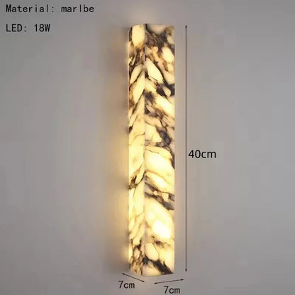 Verthara Premium Marble Cuboid LED Wall Sconce H40cm-18W / Cool White(5500-7000K)