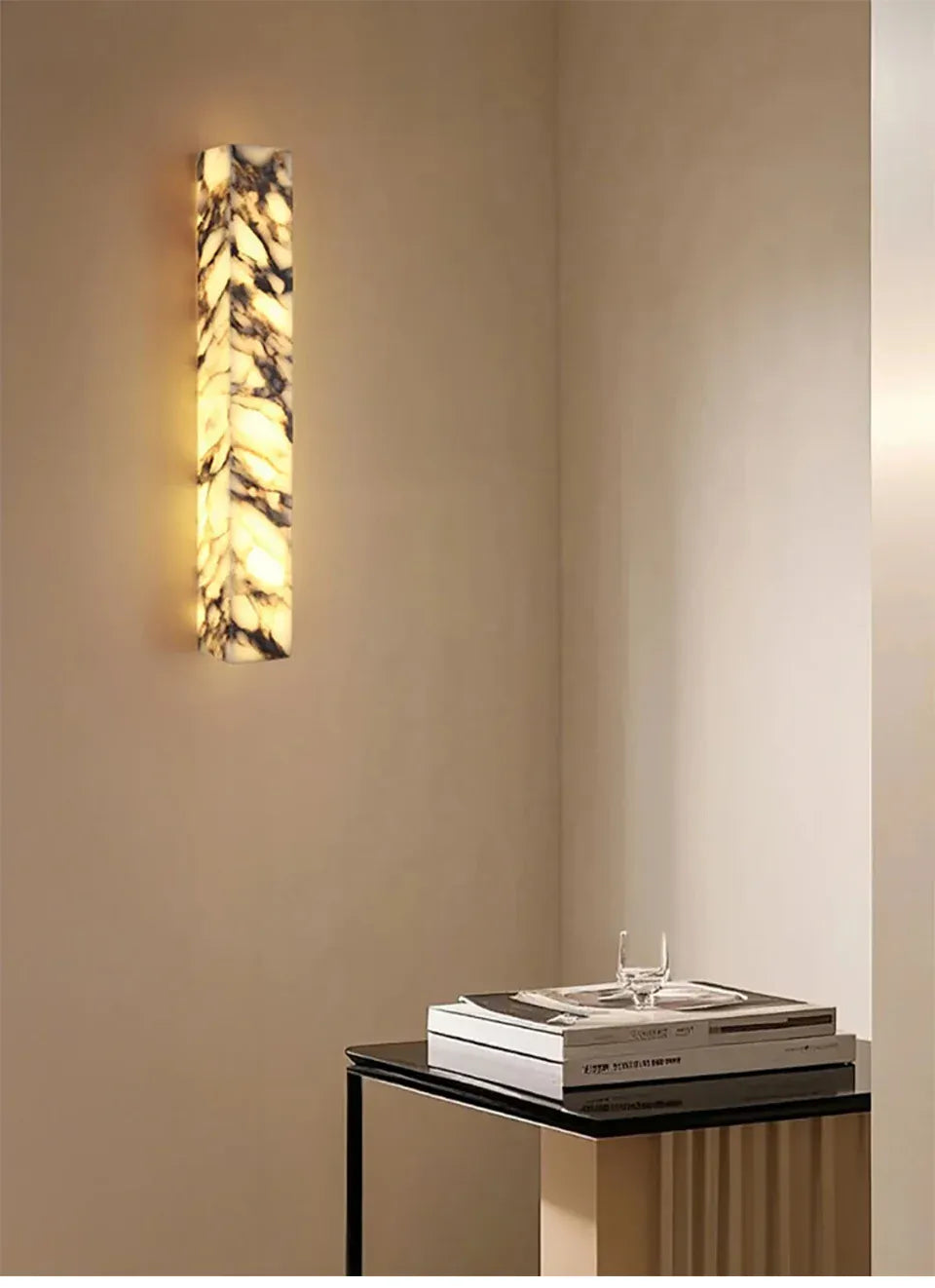 Verthara Premium Marble Cuboid LED Wall Sconce
