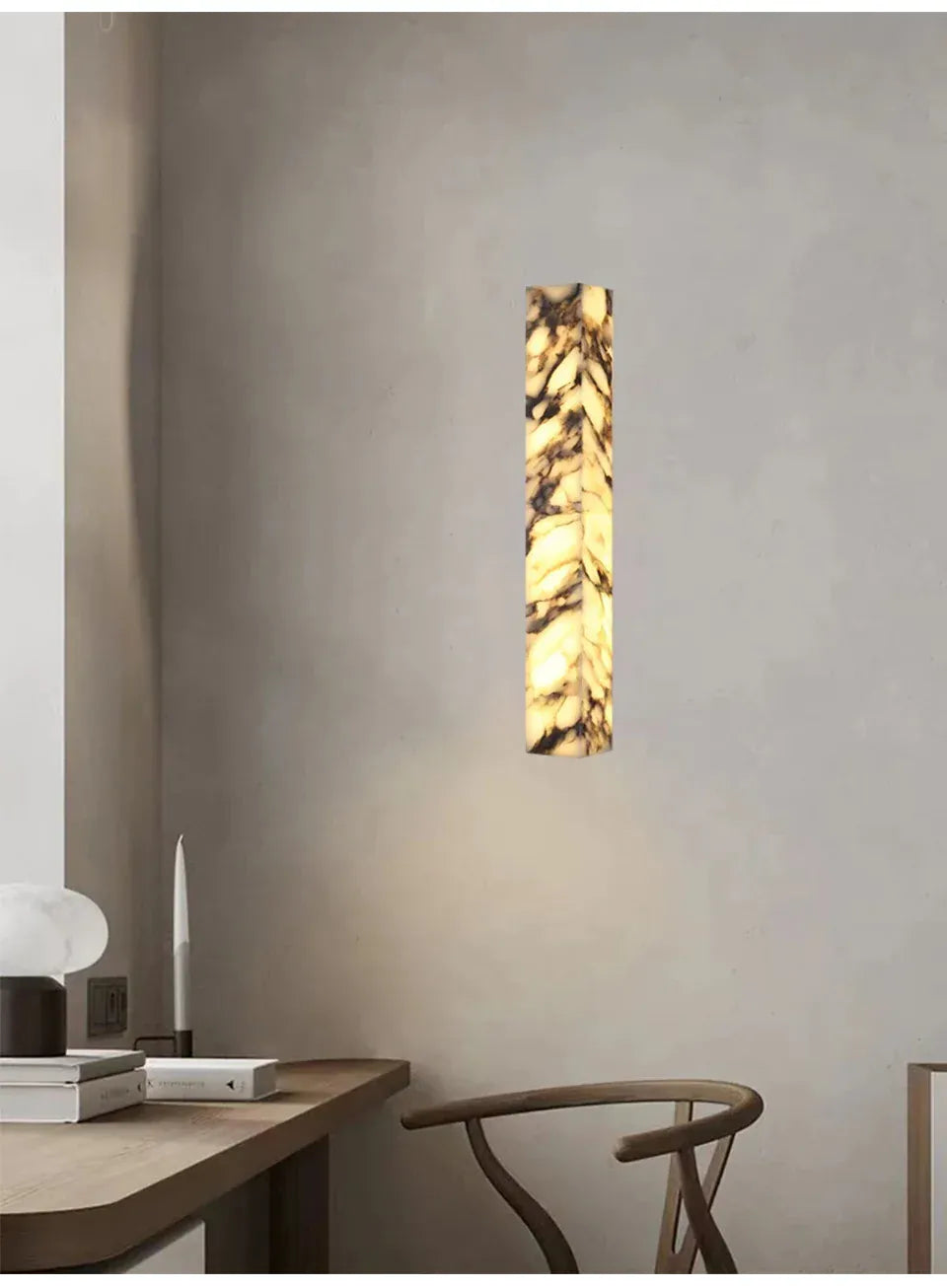Verthara Premium Marble Cuboid LED Wall Sconce