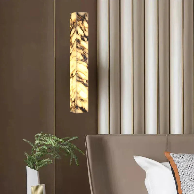 Verthara Premium Marble Cuboid LED Wall Sconce