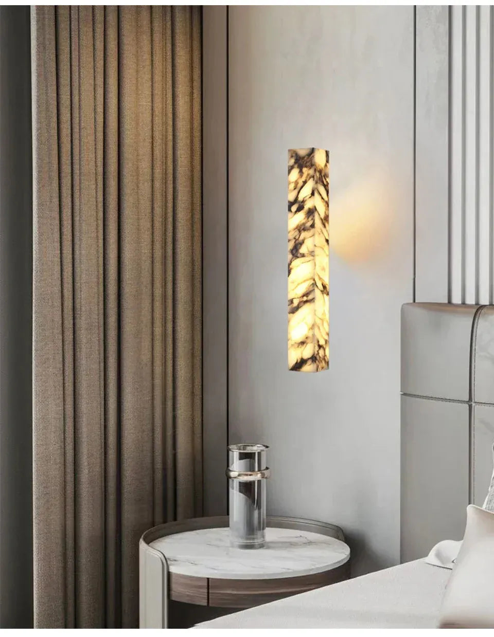 Verthara Premium Marble Cuboid LED Wall Sconce