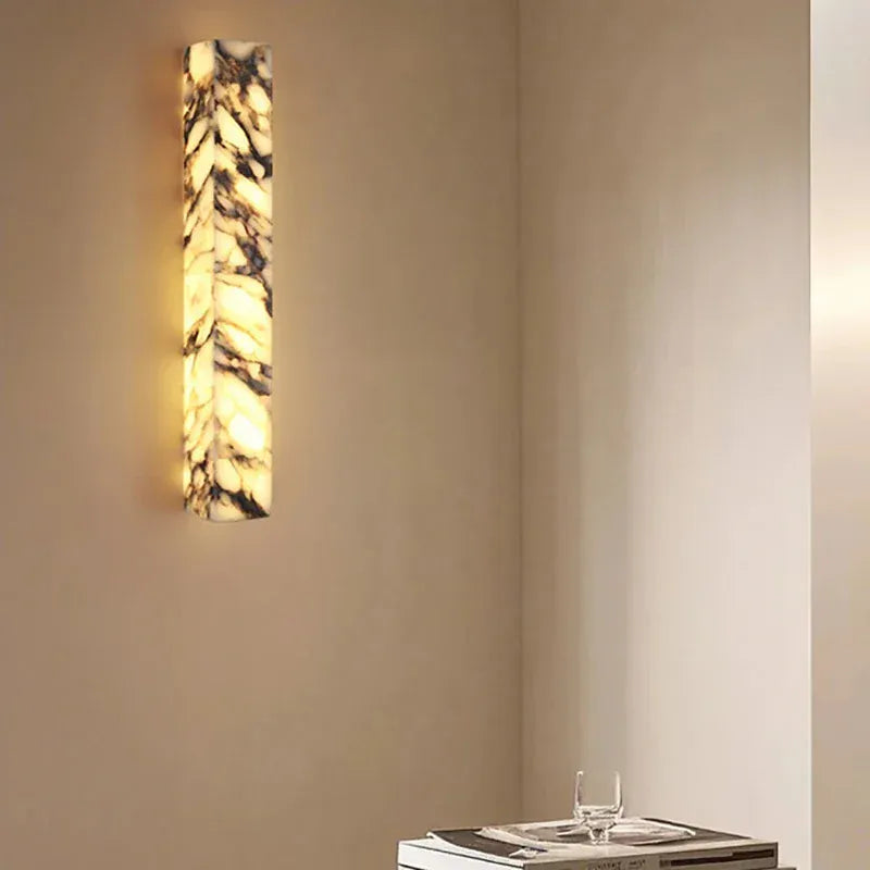 Verthara Premium Marble Cuboid LED Wall Sconce