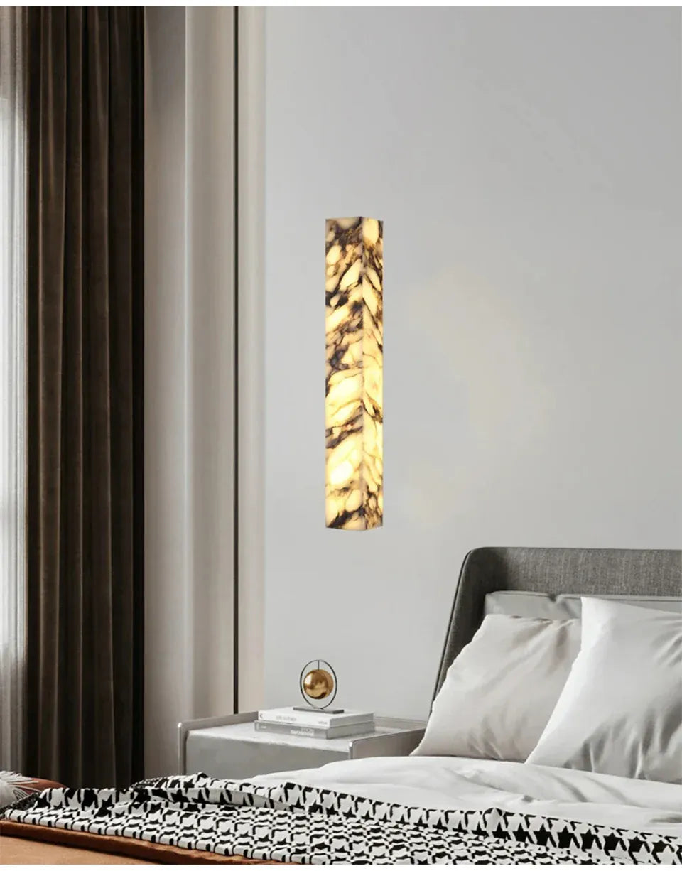 Verthara Premium Marble Cuboid LED Wall Sconce