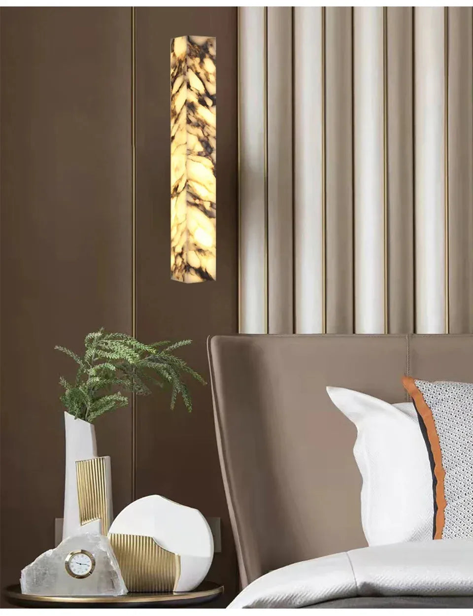 Verthara Premium Marble Cuboid LED Wall Sconce