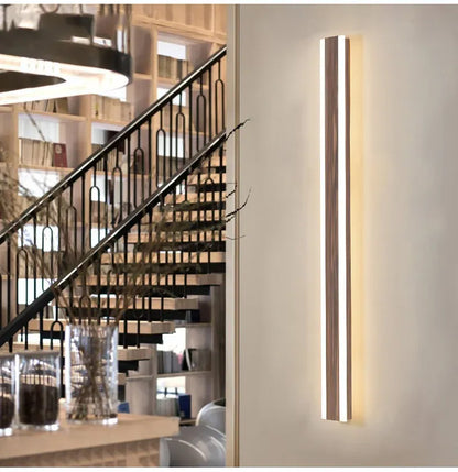 Verthara Premium Marble Effect Stainless Steel Outdoor Wall Light L80XW8cm / cool white