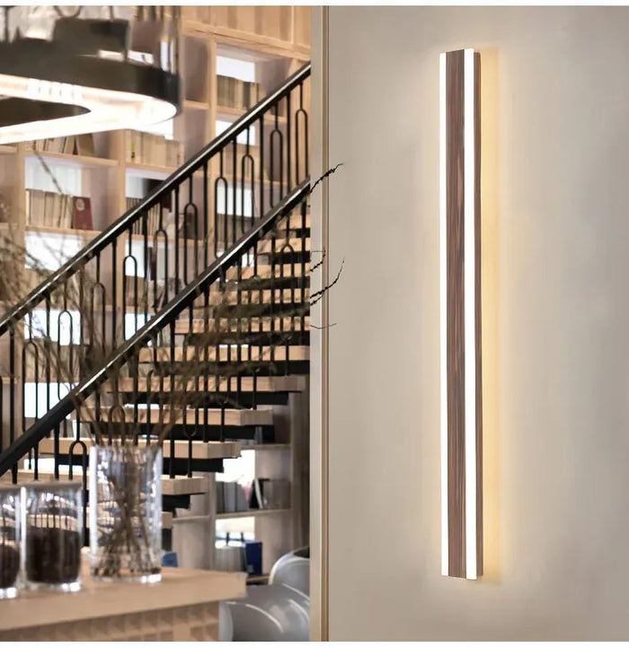 Verthara Premium Marble Effect Stainless Steel Outdoor Wall Light L80XW8cm / cool white
