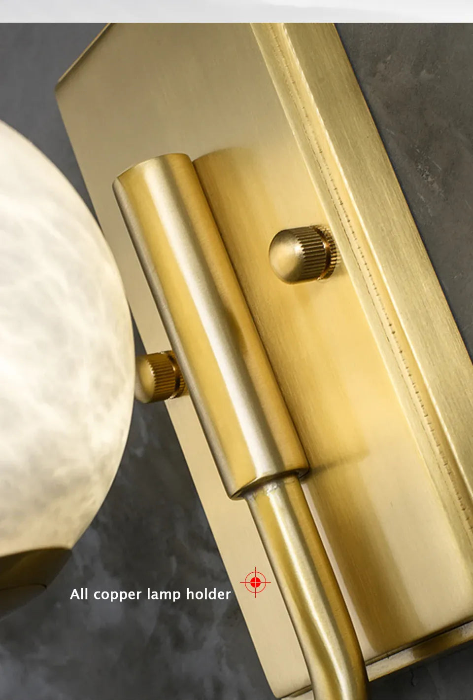 Verthara Premium Marble & Gold G9 Bedside Wall Sconce