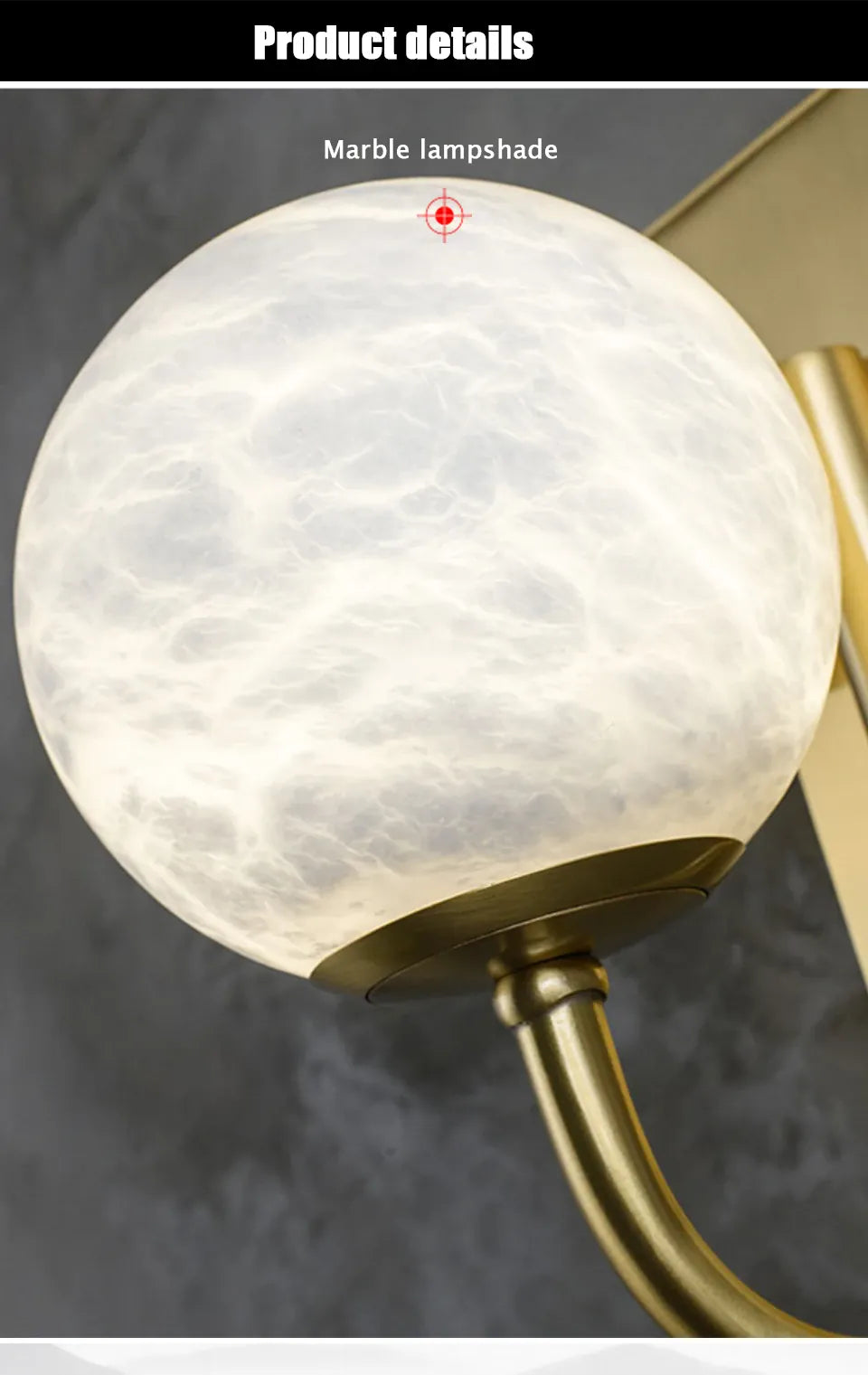 Verthara Premium Marble & Gold G9 Bedside Wall Sconce