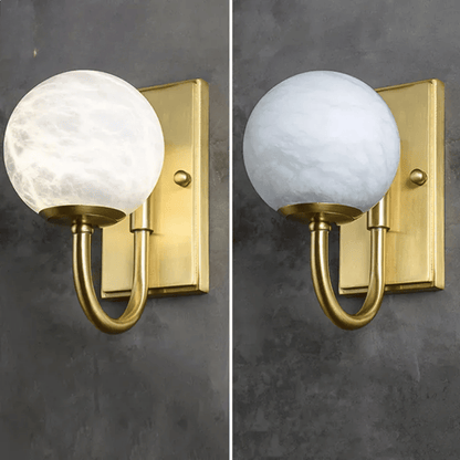 Verthara Premium Marble & Gold G9 Bedside Wall Sconce