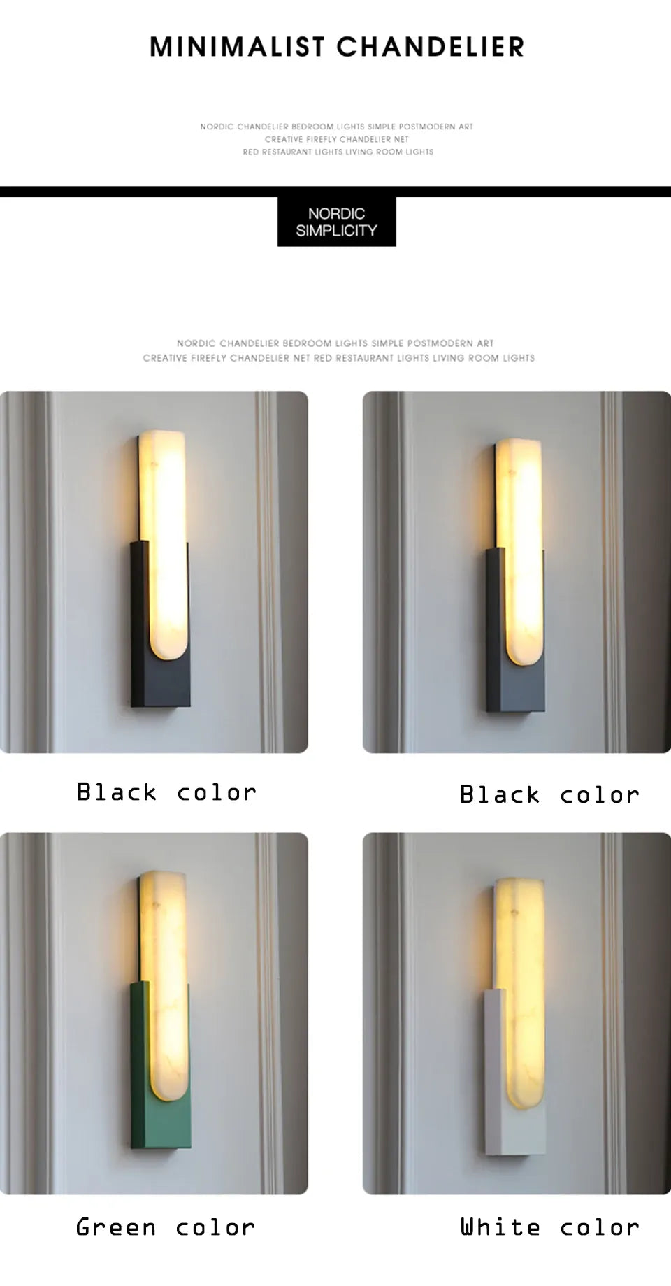 Verthara Premium Marble LED Wall Sconce