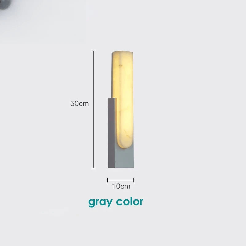 Verthara Premium Marble LED Wall Sconce gray