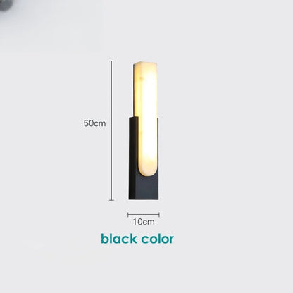 Verthara Premium Marble LED Wall Sconce black