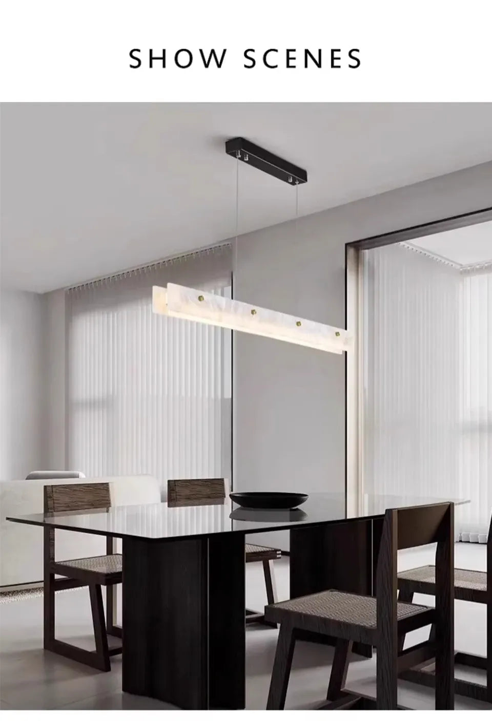 Verthara Premium Marble Linear Pendant Light