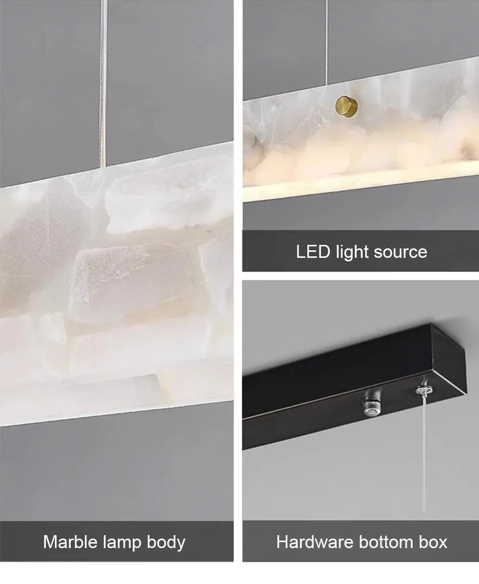 Verthara Premium Marble Linear Pendant Light