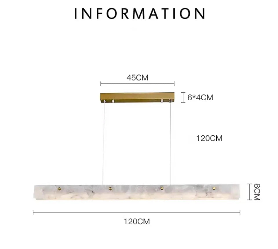 Verthara Premium Marble Linear Pendant Light