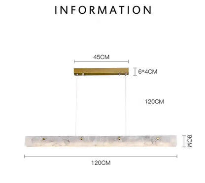 Verthara Premium Marble Linear Pendant Light