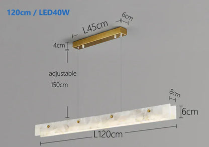 Verthara Premium Marble Linear Pendant Light