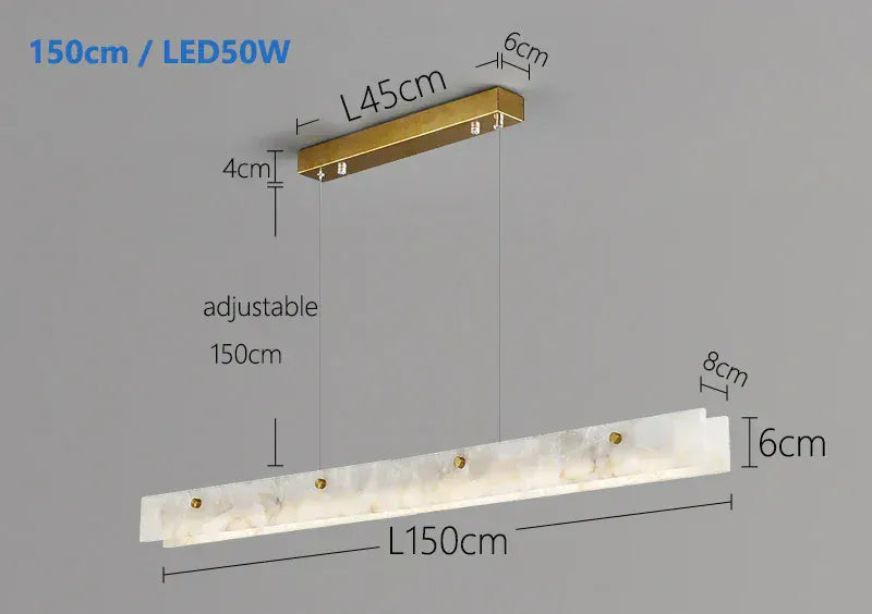 Verthara Premium Marble Linear Pendant Light