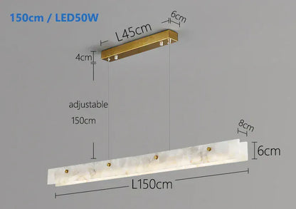 Verthara Premium Marble Linear Pendant Light