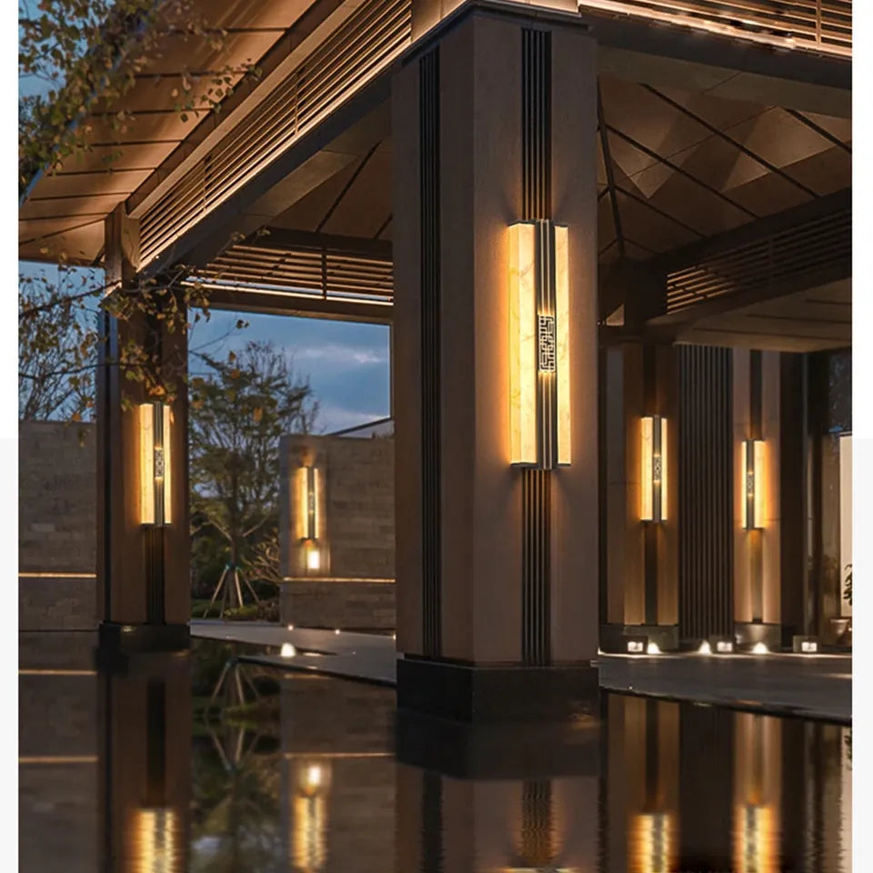 Verthara Premium Marble Outdoor Porch Wall Light