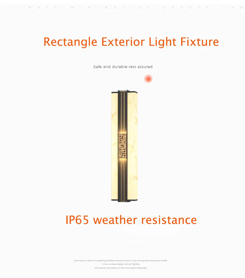 Verthara Premium Marble Outdoor Porch Wall Light