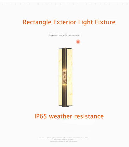 Verthara Premium Marble Outdoor Porch Wall Light