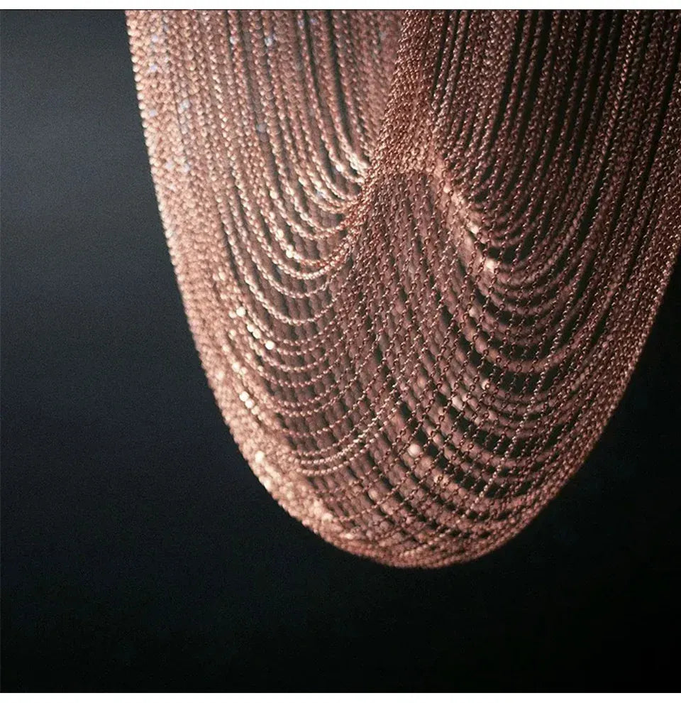 Verthara Premium Metal Tassel Rose Gold Chandelier