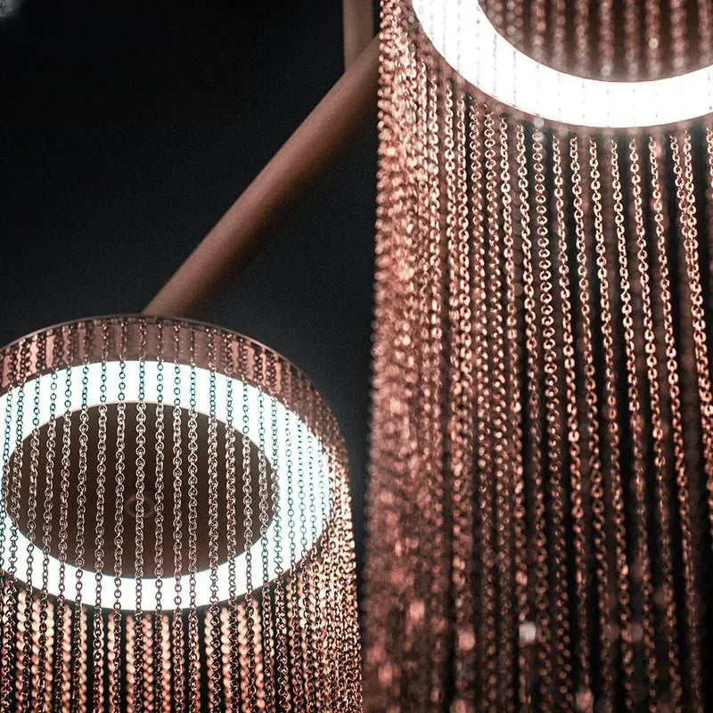 Verthara Premium Metal Tassel Rose Gold Chandelier