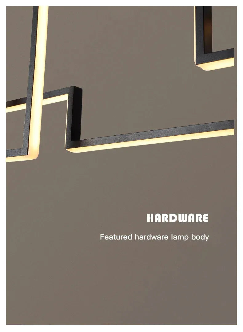 Verthara Premium Minimalist Black Geometric Pendant Light