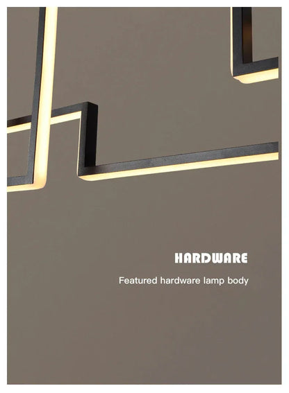 Verthara Premium Minimalist Black Geometric Pendant Light