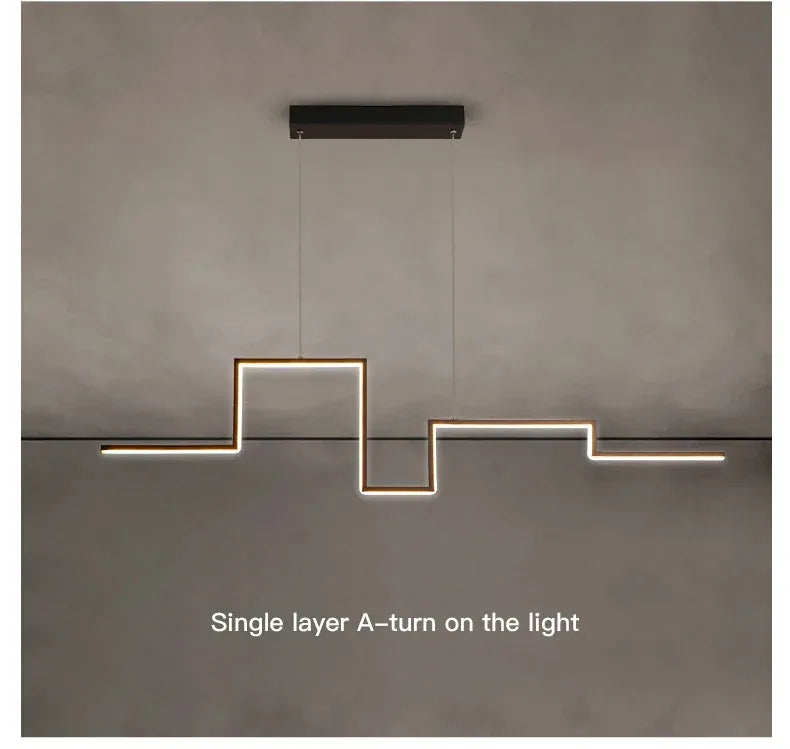 Verthara Premium Minimalist Black Geometric Pendant Light